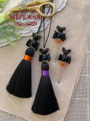 Фото Hobby Bee Набір китичка та голка-пін, Кажани (фіолет)