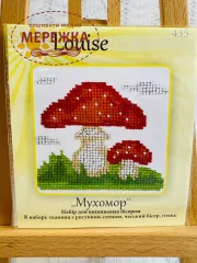 Фото набір для вишивання бісером з мухомором