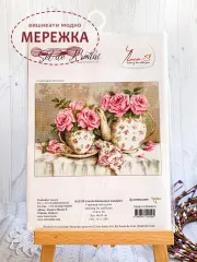 Фото набір для вишивання Лукас Ранковий чай і троянди
