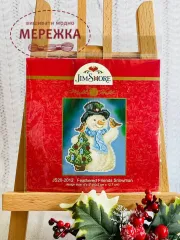 Фото набір для вишивання МіллХілл Сніговик з пернатими друзями