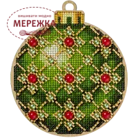 Фото набір для вишивання новорічної іграшки FLW-007