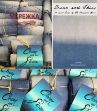 Фото Рівномірне полотно The Primitive Hare ручного фарбування OCEAN AND SKIES Linen 30 ct 40*50 см.