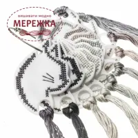 Фото Органайзер для муліне WonderlandCrafts 10шт+кільце, "Мордочка кішки" FLZ(S)-114