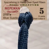Фото Муліне ручного фарбування Weeks Dye Works Pearl #5 Blue Suede 2107a