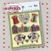 Фото Atelier Bonheur du jour Набір дерев'яних ґудзиків P-76