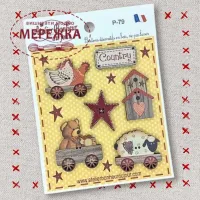 Фото Atelier Bonheur du jour Набір дерев'яних гудзиків P-79