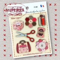 Фото Atelier Bonheur du jour Набір дерев'яних ґудзиків P-86