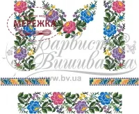 Фото Заготовка дитячої сукні ПД054 Квіти