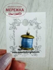 Фото Susan Clarke Originals Spool of Thread Blue C-574 - Пришивний елемент
