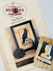 Фото The Primitive Hare Схема The Raven. Spirit of the Woods+тканина The Boleyn Linen 30ct