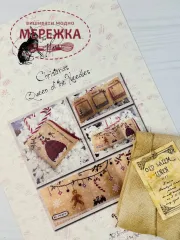 Фото The Primitive Hare Схема Christmas Queen of the Needles+тканина Old Salem Linen 30 ct
