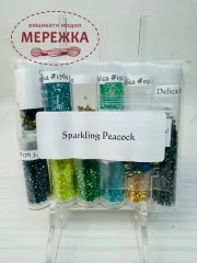 Фото Chatelaine Design пак пришивних елементів до схеми Sparkling Peacock