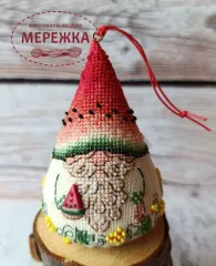Фото Набір для вишивання хрестиком Stitch Color Mix ( дизайнер Людмила Холодова) Гном Кавунчик (повний комплект) ЛХ-020/4
