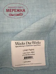 Фото Рівномірне полотно Weeks Dye Works ручного фарбування 32 ct Morris Blue LF-2109
