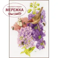Фото Набір для вишивання хрестиком Lanarte Зустріч з квітами PN-0203633