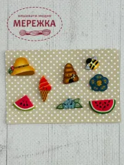 Фото Puntinipuntini Набір пришивних елементів Summer 2024 Buttons Set