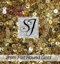 Фото SJ Designs Micro Sequins Flat Round, 2 mm GOLD