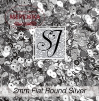 Фото SJ Designs Micro Sequins Flat Round, 2 mm SILVER