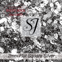 Фото SJ Designs Micro Sequins Flat Square, 2 mm 500 SILVER