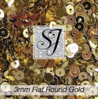 Фото SJ Designs Micro Sequins Flat Square, 3 mm GOLD