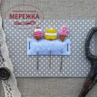 Фото Рахункові голки (піни) Puntinipuntini Set di spilli per dolci alla fragola e limone