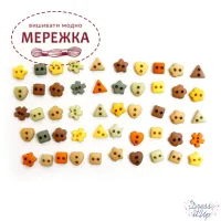 Фото Dress It Up набір пришивних декоративних гудзиків Sew Thru Shapes Autumn Elements 2216