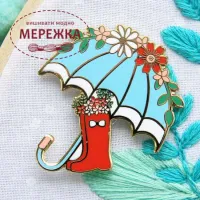 Фото Flamingo Toes Магнітний тримач для голок Floral Umbrella and Boots