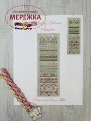 Dinky Dyes Designs Схема Spring Hearts Sampler+silk pack (шовкові нитки) JM-035