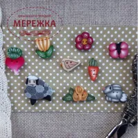 Фото Puntinipuntini Набір пришивних елементів Spring Party Buttons Set