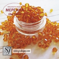 Фото SJ Designs Swarovski Bicone crystal 4 mm Amber