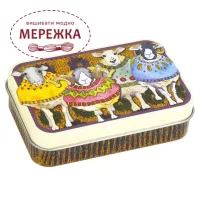 Фото Скринька для рукоділля Emma Ball металевий Sheep in Sweaters Mini Hinged Tin T182