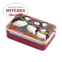 Фото Скринька для рукоділля Emma Ball металевий Puffins in Scarves Pocket Tin T295
