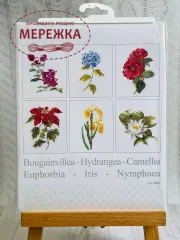 Набір для вишивання хрестиком Thea Gouverneur Шість флористичних досліджень фото