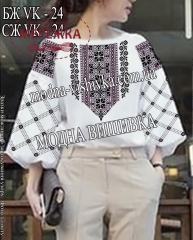 Фото Блуза жіноча Модна Вишивка БЖ VK-24, біла домоткана