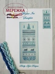 Dinky Dyes Designs Схема Winter Ice Sampler+silk pack (шовкові нитки) JM-058