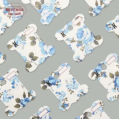 Фото Картонні бобіни Кольорова Блакитна троянда БК-05