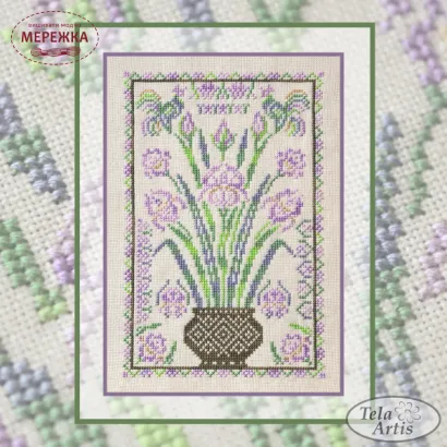 Фото набір для вишивання хрестиком Дерево життя Півники