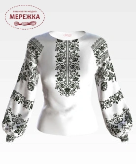 Фото Блуза жіноча біле домоткане Барвиста Вишиванка БЖд131