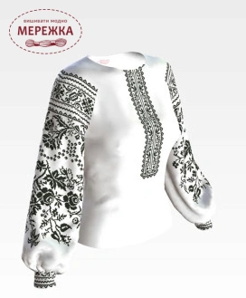 Фото Блуза жіноча біле домоткане Барвиста Вишиванка БЖд132