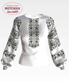 Фото Блуза жіноча біле домоткане Барвиста Вишиванка БЖд156