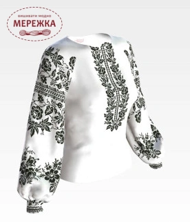 Фото Блуза жіноча біле домоткане Барвиста Вишиванка БЖд157
