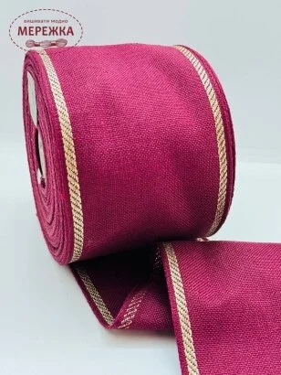 Стрічка Vaupel and Heilenbeck бордо, кант золото, 10 см. 963/100
