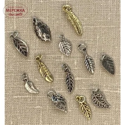 Фото Jewelry made by Me пришивні шарми Листочки, 12  шт. 22190121