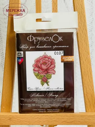 Фото Набір для вишивання хрестиком Фрузелок Півонія