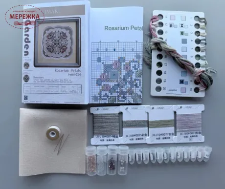 Фото Imake Набір для вишивання у змішаній техніці Rosarium Petals – MINI i-mini-014