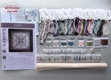 Фото Imake Набір для вишивання у змішаній техніці Mimosa Courtyard i-embroid-018