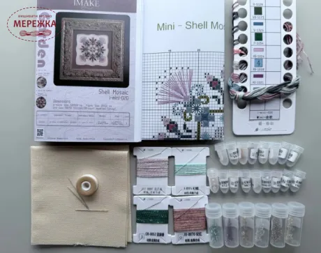 Фото Imake Набір для вишивання у змішаній техніці Shell Mosaic – MINI i-mini-020