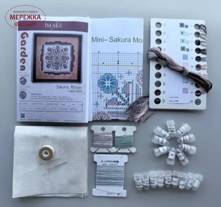 Фото Imake Набір для вишивання у змішаній техніці Sakura Mosaic - MINI i-mini-024
