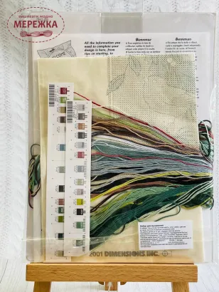 Фото набір для вишивання Діменшинз Снігурі на гілці