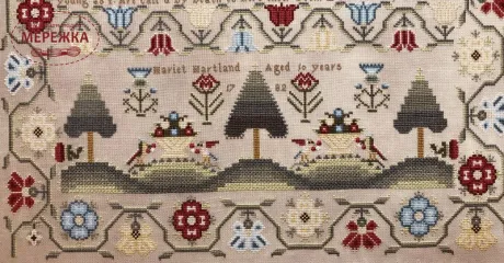 Фото Hands Across the Sea Samplers Схема Hariet Hartland 1782